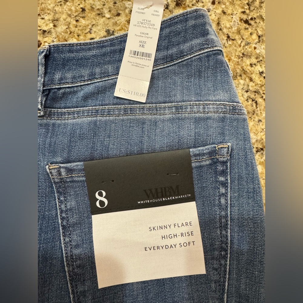 White House Black Market Denim Skinny Flare Jeans